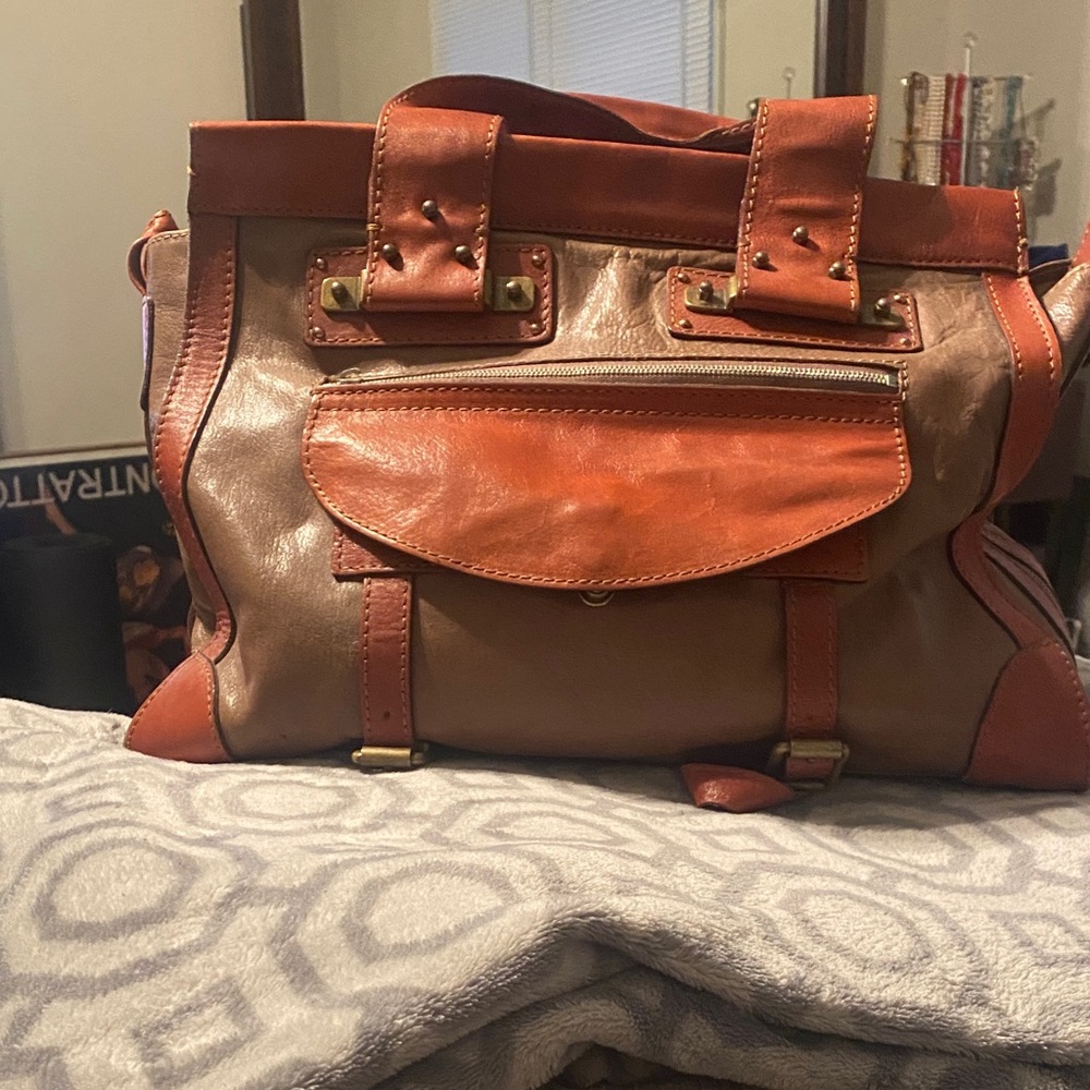 Chloe Two-Tone Leather Handbag
